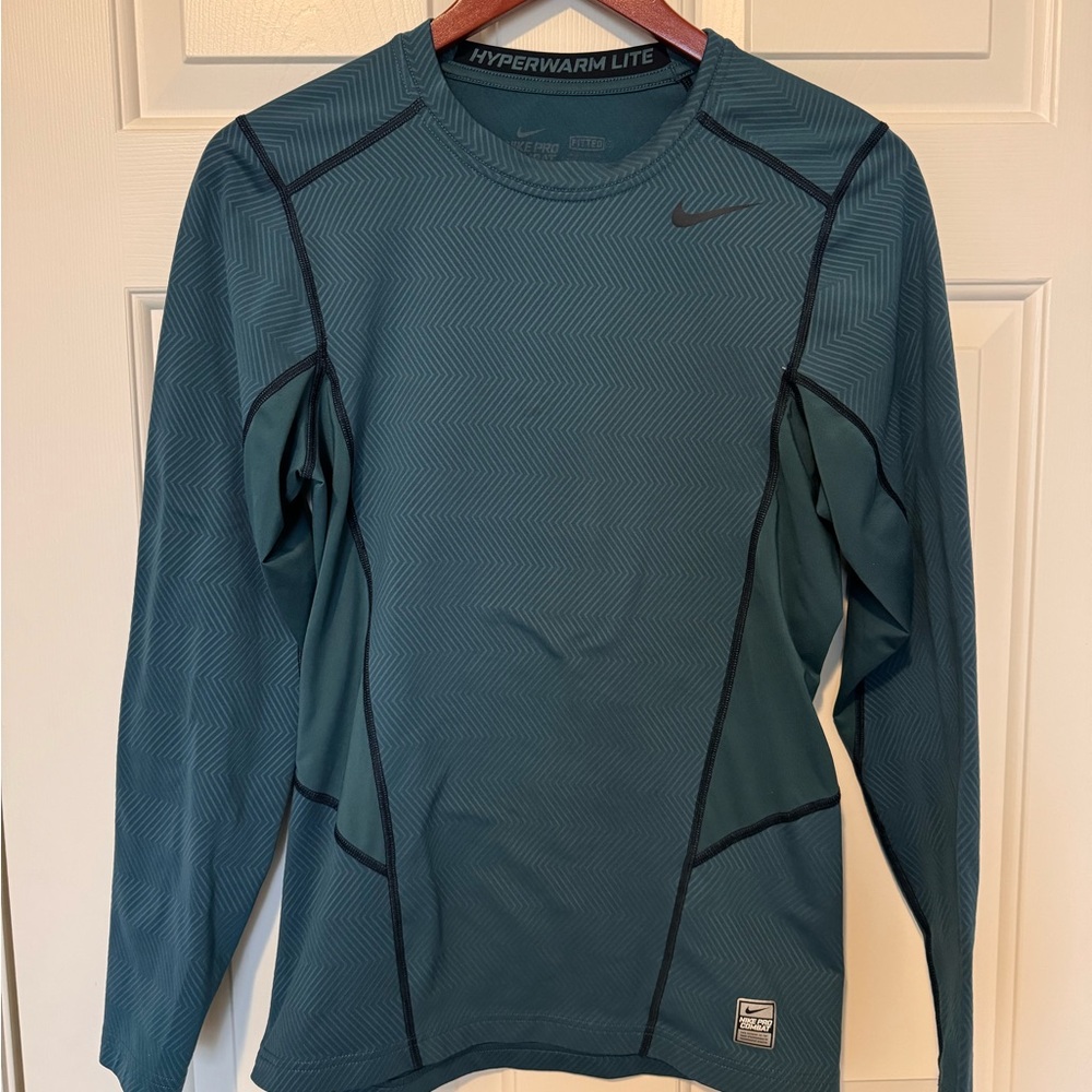 Nike Hyperwarm Lite Teal Long Sleeve Shirt